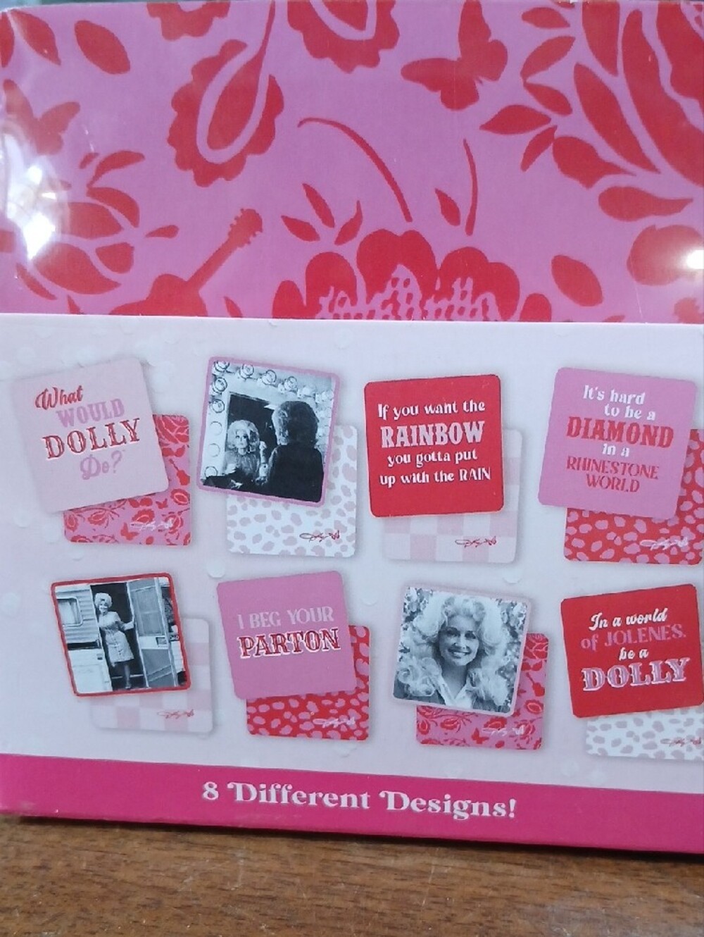 Dolly Parton Pink Coasters Set — Decorative Drink Coasters (8-Pack) - Picture 2 of 4